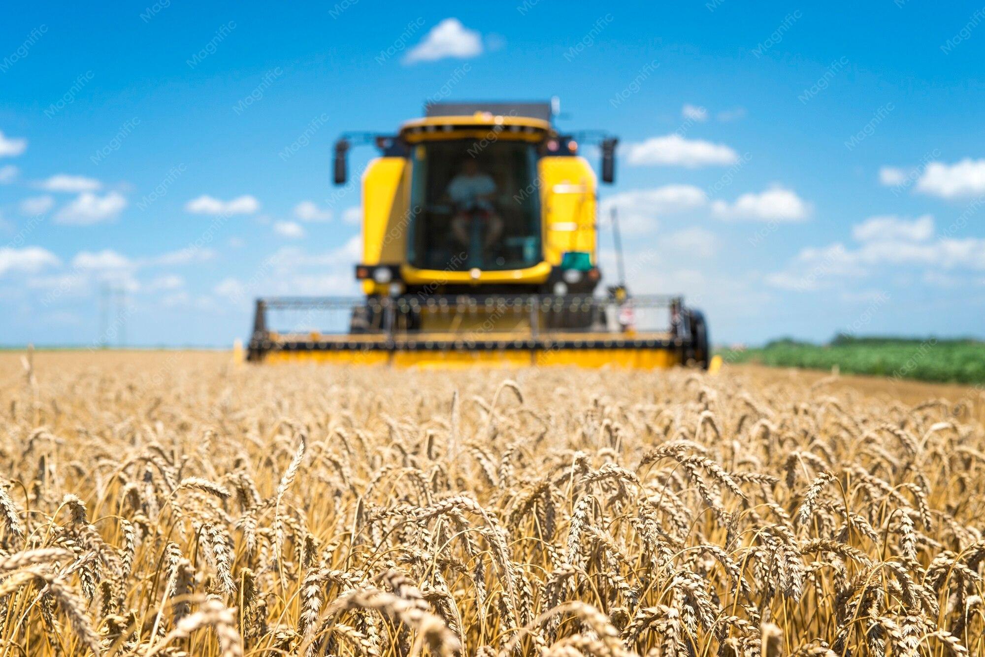 Agricultural machinery operating in the field